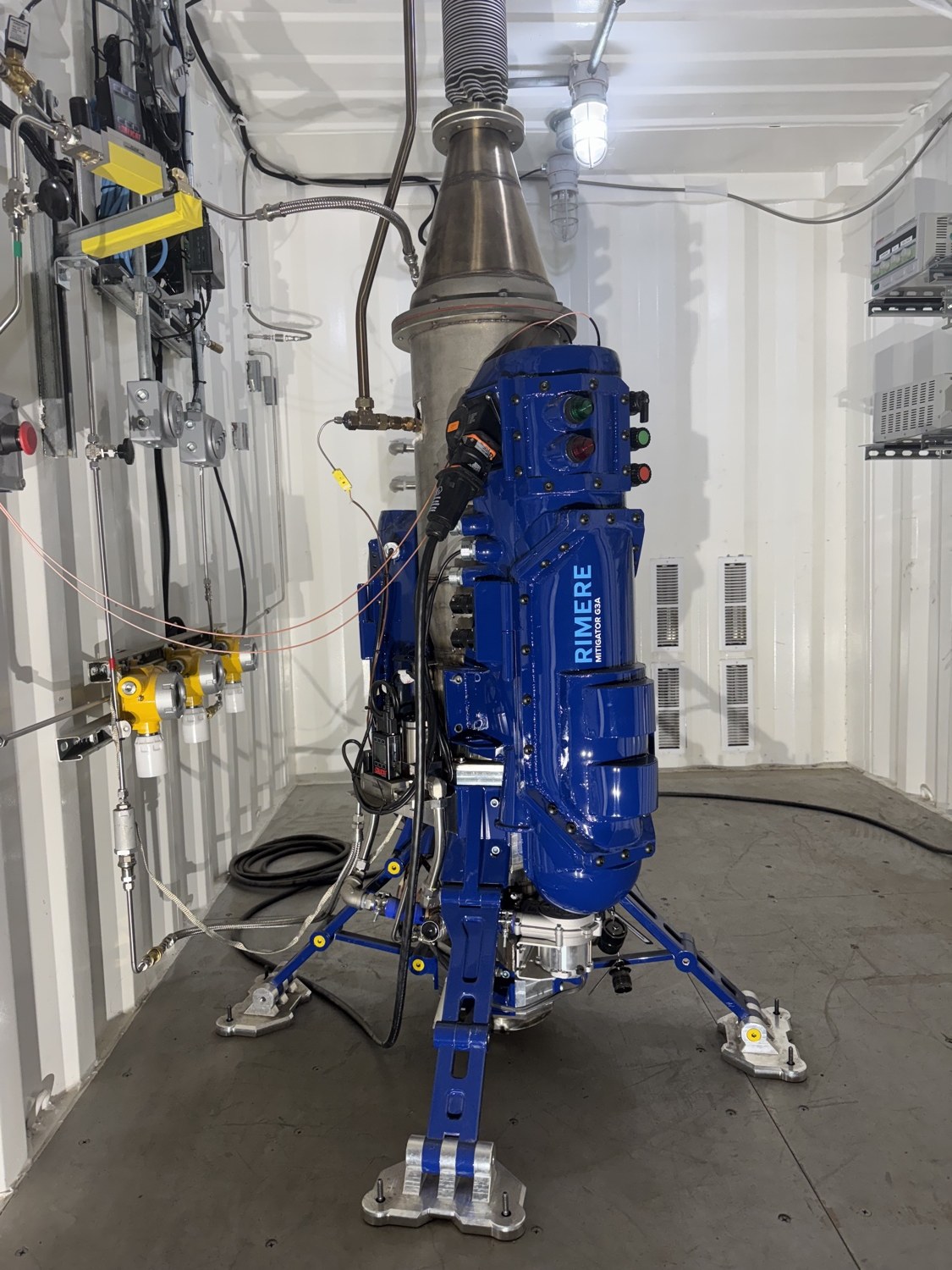 The Rimere Mitigator oxidation reactor installed on-site